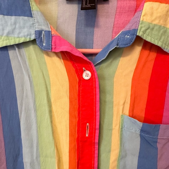 RAINBOW BUTTON UP BLOUSE - Picture 4 of 6